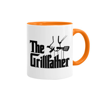 The Grill Father, Mug colored orange, ceramic, 330ml