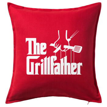 The Grill Father, Sofa cushion RED 50x50cm includes filling