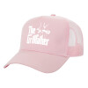 Adult Structured Trucker Hat, with Mesh, PINK (100% COTTON, ADULT, UNISEX, ONE SIZE)