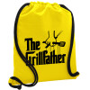 Backpack pouch GYMBAG Yellow, with pocket (40x48cm) & thick cords