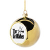 Golden Christmas tree ball ornament 8cm