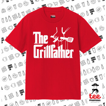 The Grill Father, Κλασικό T-Shirt, διπλής ραφής, χωρίς πλευρικές ραφές ΚΟΚΚΙΝΟ από 100% βαμβάκι. Vegan & OEKO-TEX πιστοποιημένο.