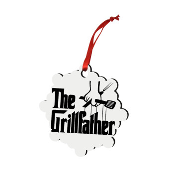 The Grill Father, Christmas ornament snowflake wooden 7.5cm