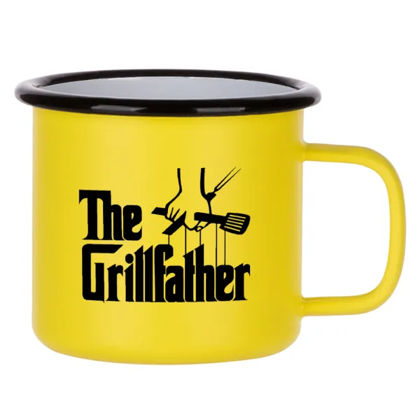 The Grill Father — Κούπα Μεταλλική εμαγιέ ΜΑΤ Κίτρινη 360ml
