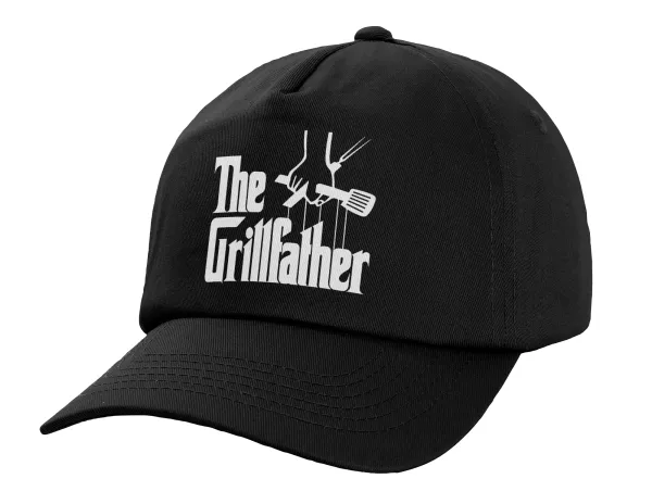 The Grill Father — Καπέλο Ενηλίκων Baseball, 100% Βαμβακερό,  Μαύρο (ΒΑΜΒΑΚΕΡΟ, ΕΝΗΛΙΚΩΝ, UNISEX, ONE SIZE)