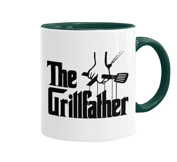 The Grill Father — Mug colored green, ceramic, 330ml
