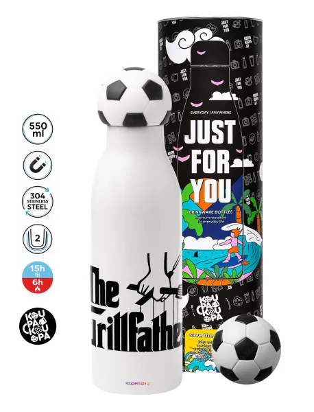 The Grill Father — Soccer Metal mug thermos, double wall, 550ml