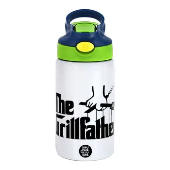 The Grill Father, Παιδικό παγούρι θερμό, ανοξείδωτο, με καλαμάκι ασφαλείας, πράσινο/μπλε (350ml)