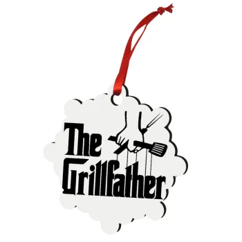 The Grill Father, Christmas ornament snowflake wooden 7.5cm