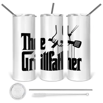 The Grill Father, Tumbler stainless steel 600ml, with metal straw & cleaning brush