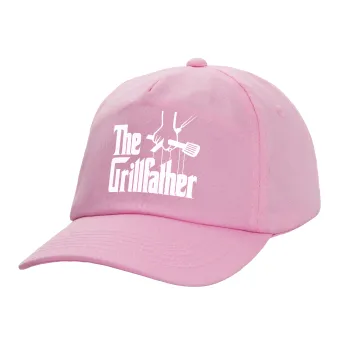 The Grill Father, Καπέλο παιδικό casual μπειζμπολ, 100% Βαμβακερό Twill, ΡΟΖ (ΒΑΜΒΑΚΕΡΟ, ΠΑΙΔΙΚΟ, ONE SIZE)