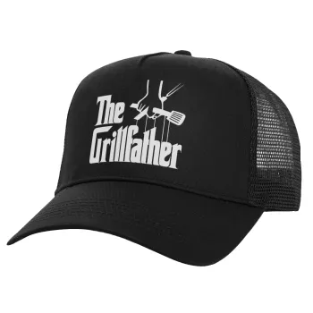 The Grill Father, Καπέλο Ενηλίκων Structured Trucker, με Δίχτυ, Μαύρο (100% ΒΑΜΒΑΚΕΡΟ, ΕΝΗΛΙΚΩΝ, UNISEX, ONE SIZE)