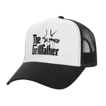 The Grill Father, Καπέλο Ενηλίκων Structured Trucker, με Δίχτυ, ΛΕΥΚΟ/ΜΑΥΡΟ (100% ΒΑΜΒΑΚΕΡΟ, ΕΝΗΛΙΚΩΝ, UNISEX, ONE SIZE)