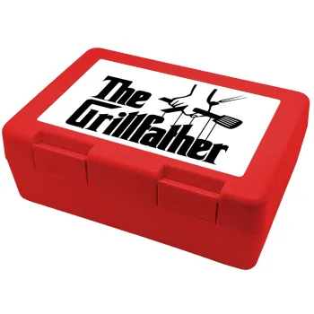The Grill Father, Παιδικό δοχείο κολατσιού ΚΟΚΚΙΝΟ 185x128x65mm (BPA free πλαστικό)