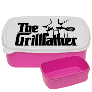 The Grill Father, ΡΟΖ παιδικό δοχείο φαγητού (lunchbox) πλαστικό (BPA-FREE) Lunch Βox M18 x Π13 x Υ6cm