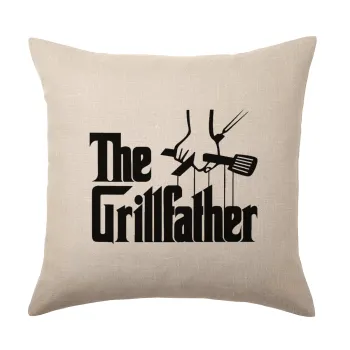 The Grill Father, Μαξιλάρι καναπέ ΛΙΝΟ 40x40cm περιέχεται το  γέμισμα