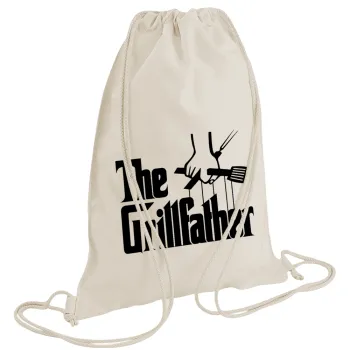 The Grill Father, Τσάντα πλάτης πουγκί GYMBAG natural (28x40cm)