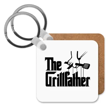 The Grill Father, Μπρελόκ Ξύλινο τετράγωνο MDF