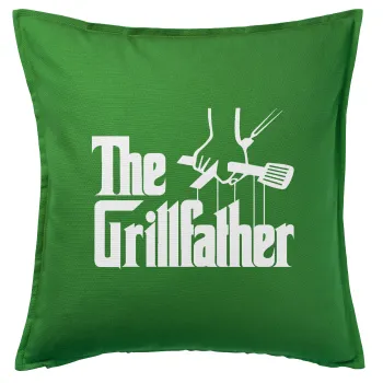 The Grill Father, Μαξιλάρι καναπέ Πράσινο 100% βαμβάκι, περιέχεται το γέμισμα (50x50cm)