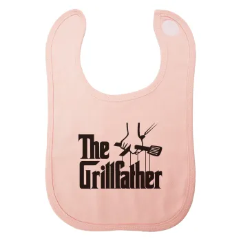 The Grill Father, Σαλιάρα με Σκρατς ΡΟΖ 100% Organic Cotton (0-18 months)