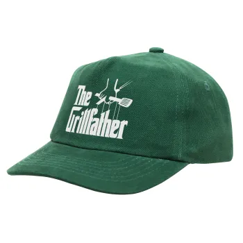 The Grill Father, Children's Baseball Cap, 100% Cotton Drill, GREEN (COTTON, CHILDREN'S, ONE SIZE)