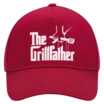 The Grill Father, Καπέλο Ενηλίκων Ultimate ΚΟΚΚΙΝΟ, (100% ΒΑΜΒΑΚΕΡΟ DRILL, ΕΝΗΛΙΚΩΝ, UNISEX, ONE SIZE)