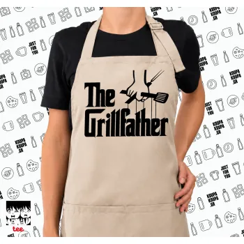 The Grill Father, Ποδιά μακριά Σεφ ολόσωμη με τσέπες SAND (ΕΝΗΛΙΚΩΝ)