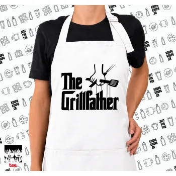 The Grill Father, Ποδιά μακριά Σεφ ολόσωμη με τσέπες white (ΕΝΗΛΙΚΩΝ)
