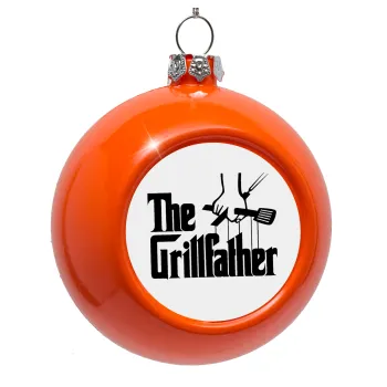 The Grill Father, Orange Christmas tree ornament bauble 8cm