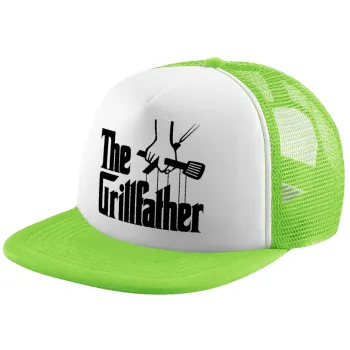 The Grill Father, Καπέλο Ενηλίκων Soft Trucker με Δίχτυ ΠΡΑΣΙΝΟ/ΛΕΥΚΟ (POLYESTER, ΕΝΗΛΙΚΩΝ, ONE SIZE)
