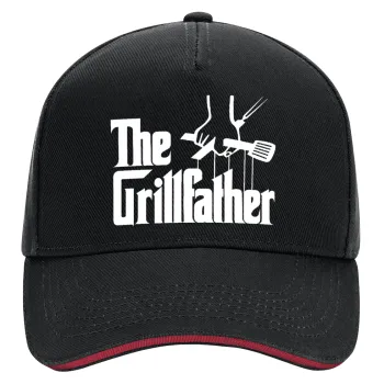 The Grill Father, DRILL Adult Ultimate Hat BLACK/RED, (100% COTTON, ADULT, UNISEX, ONE SIZE)