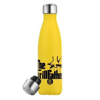 The Grill Father, Yellow Stainless Steel Metallic Thermos, double-walled, 500ml