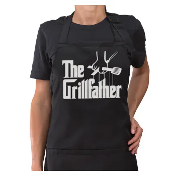 The Grill Father, Ποδιά μακριά Σεφ ολόσωμη με τσέπες Μαύρη (ΕΝΗΛΙΚΩΝ)