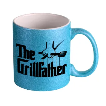 The Grill Father, Κούπα Σιέλ Glitter που γυαλίζει, κεραμική, 330ml