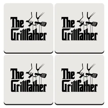 The Grill Father, ΣΕΤ 4 Σουβέρ ξύλινα τετράγωνα (9cm)