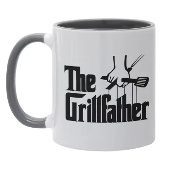 The Grill Father, Κούπα χρωματιστή γκρι, κεραμική, 330ml