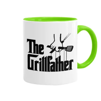 The Grill Father, Mug colored light green, ceramic, 330ml