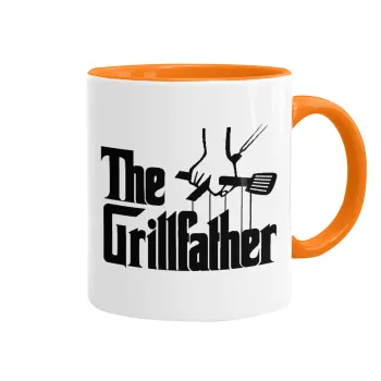 The Grill Father, Mug colored orange, ceramic, 330ml