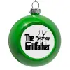 Green Christmas tree ornament bauble 8cm