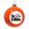 Orange Christmas tree ornament bauble 8cm