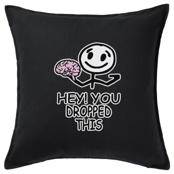 Hey! You dropped this, Sofa cushion black 50x50cm includes filling