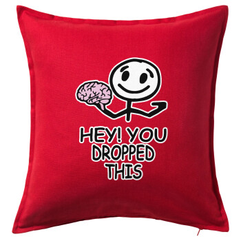Hey! You dropped this, Sofa cushion RED 50x50cm includes filling