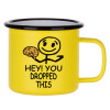 Metallic enamel MATT Yellow cup 360ml