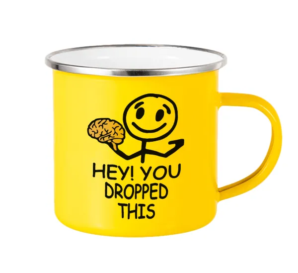 Hey! You dropped this — Yellow Enamel Metallic Cup 360ml