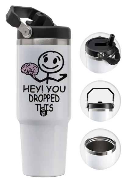 Hey! You dropped this — Θερμός Ανοξείδωτο 30oz με χερούλι