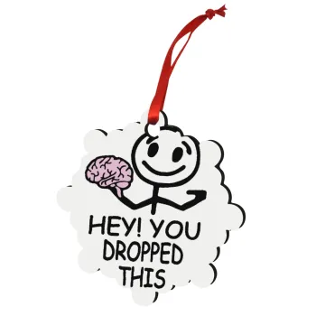 Hey! You dropped this, Στολίδι Χριστουγεννιάτικο στολίδι snowflake ξύλινο 7.5cm