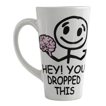 Hey! You dropped this, Κούπα κωνική Latte Μεγάλη, κεραμική, 450ml
