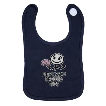 Hey! You dropped this, Σαλιάρα με Σκρατς 100% Organic Cotton Μπλε (0-18 months)