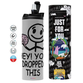 Hey! You dropped this, Tumbler ποτήρι θερμό ΓΚΡΙ από ανοξείδωτο ατσάλι 600ml