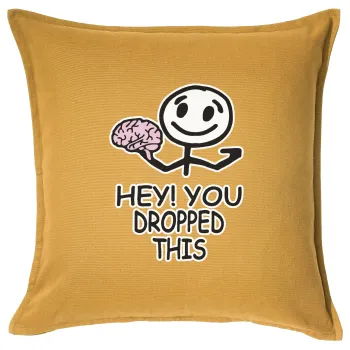 Hey! You dropped this, Sofa cushion YELLOW 50x50cm includes filling